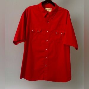 Wrangler Western Wear Pearl Snap Down short sleeve shirt XXL/XXG